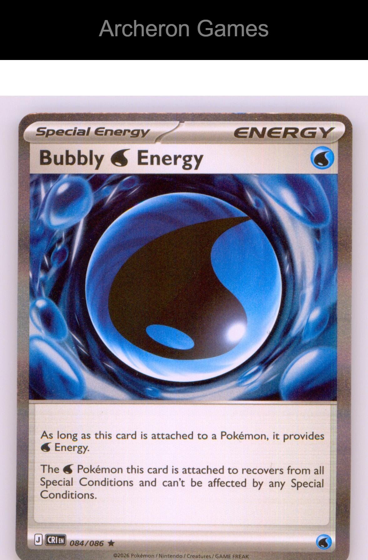 Pokemon Card Bubbly W Energy ME04 084/086 HOLO R Chaos Rising
