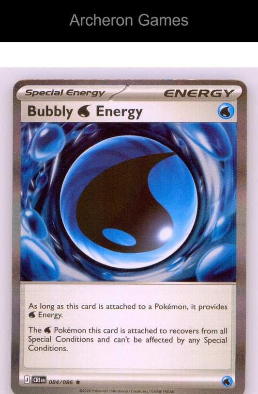 Pokemon Card Bubbly W Energy ME04 084/086 HOLO R Chaos Rising