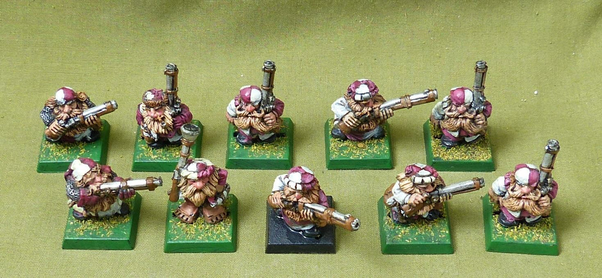 Classic Metal Dawrf Gunners painted - Dwarves - Warhamer Fantasy #4X3