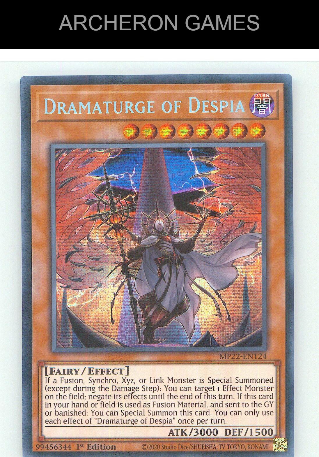 Dramaturge of Despia Prismatic Secret Rare YUGIOH Card 1st Edition