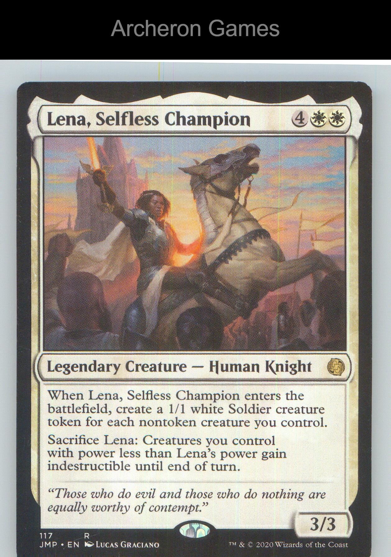Lena, Selfless Champion JMP 117 R MTG Card NM/EX+