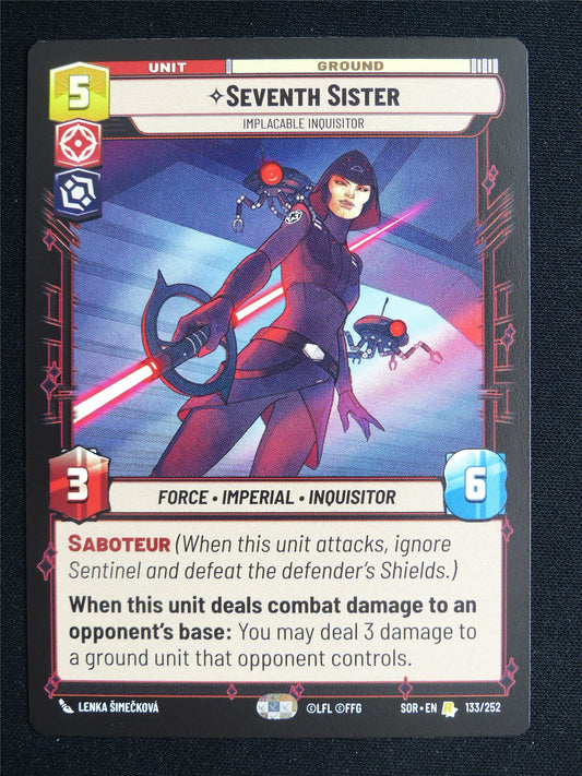 Seventh Sister 133/252 - Star Wars Unlimited Card #3UG