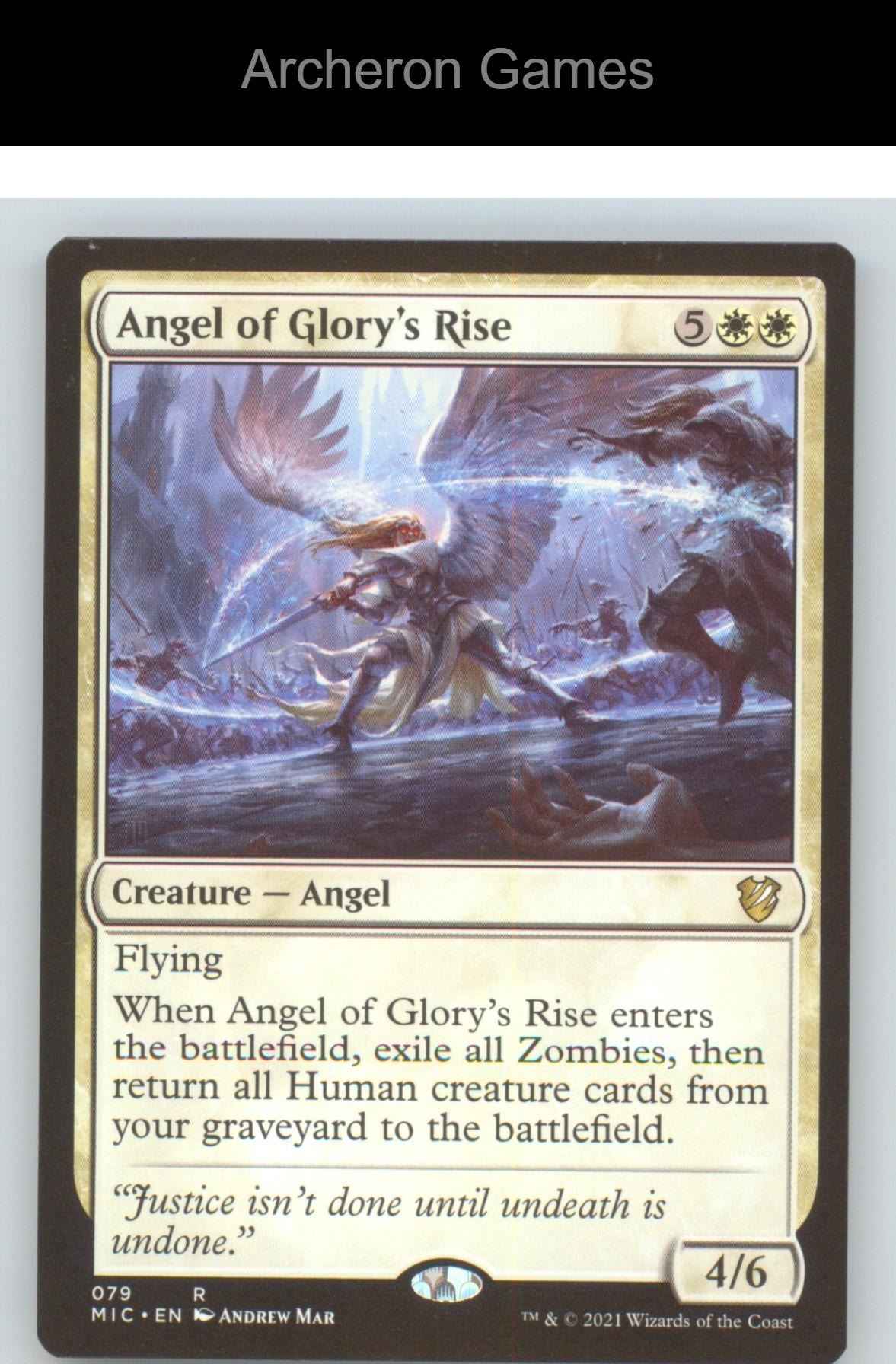 Angel of Glory's Rise MIC 79 R MTG Card NM/EX+