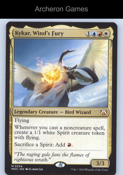 Kykar, Wind's Fury 334 Mythic MTG Card Commander: March of the Machine