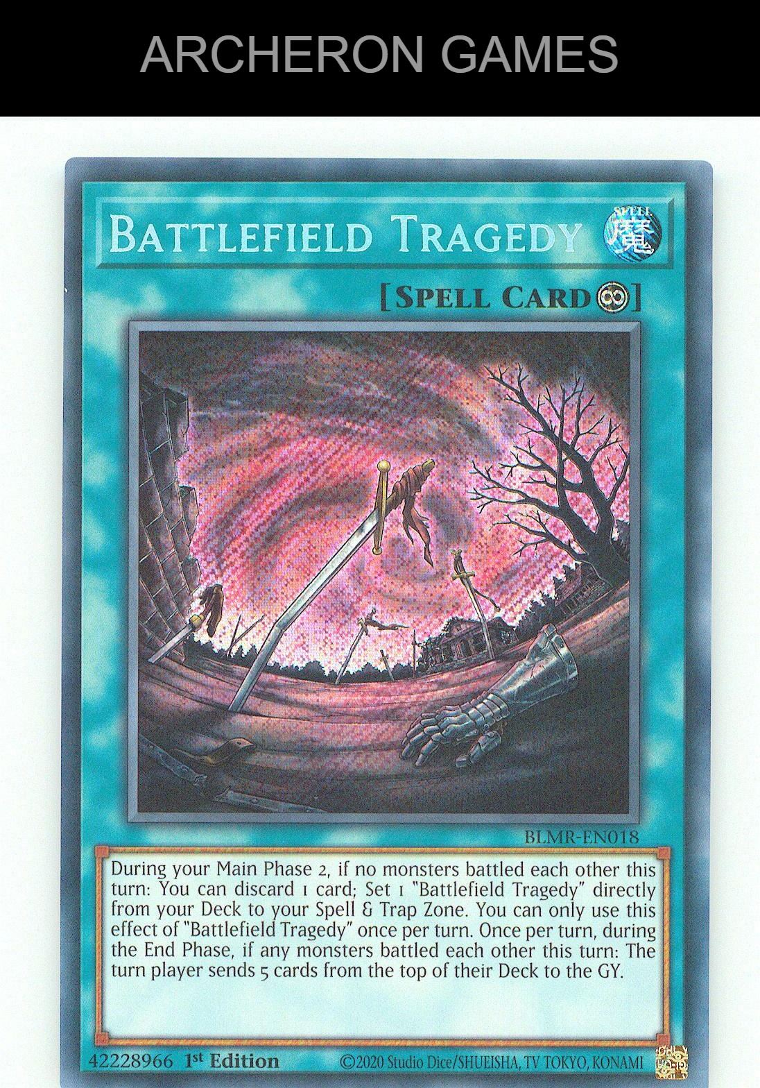 Battlefield Tragedy SEC YUGIOH Card