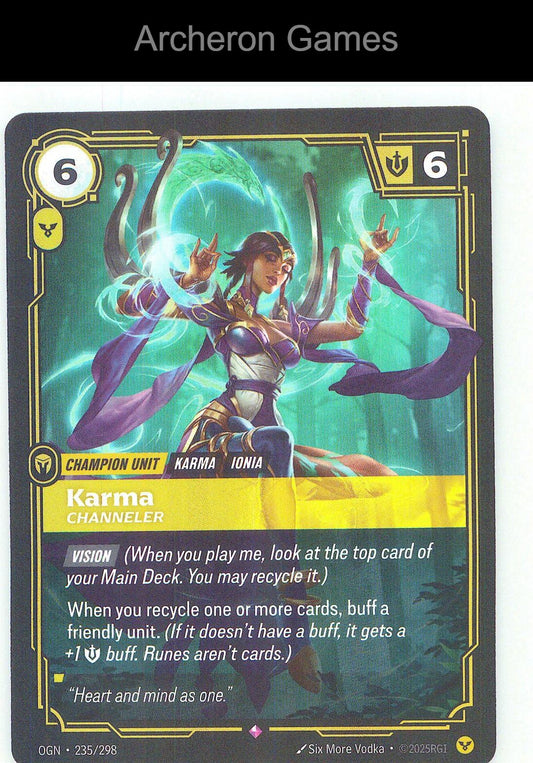 Karma - Channeler OGN 235/298 R Origins Riftbound Card
