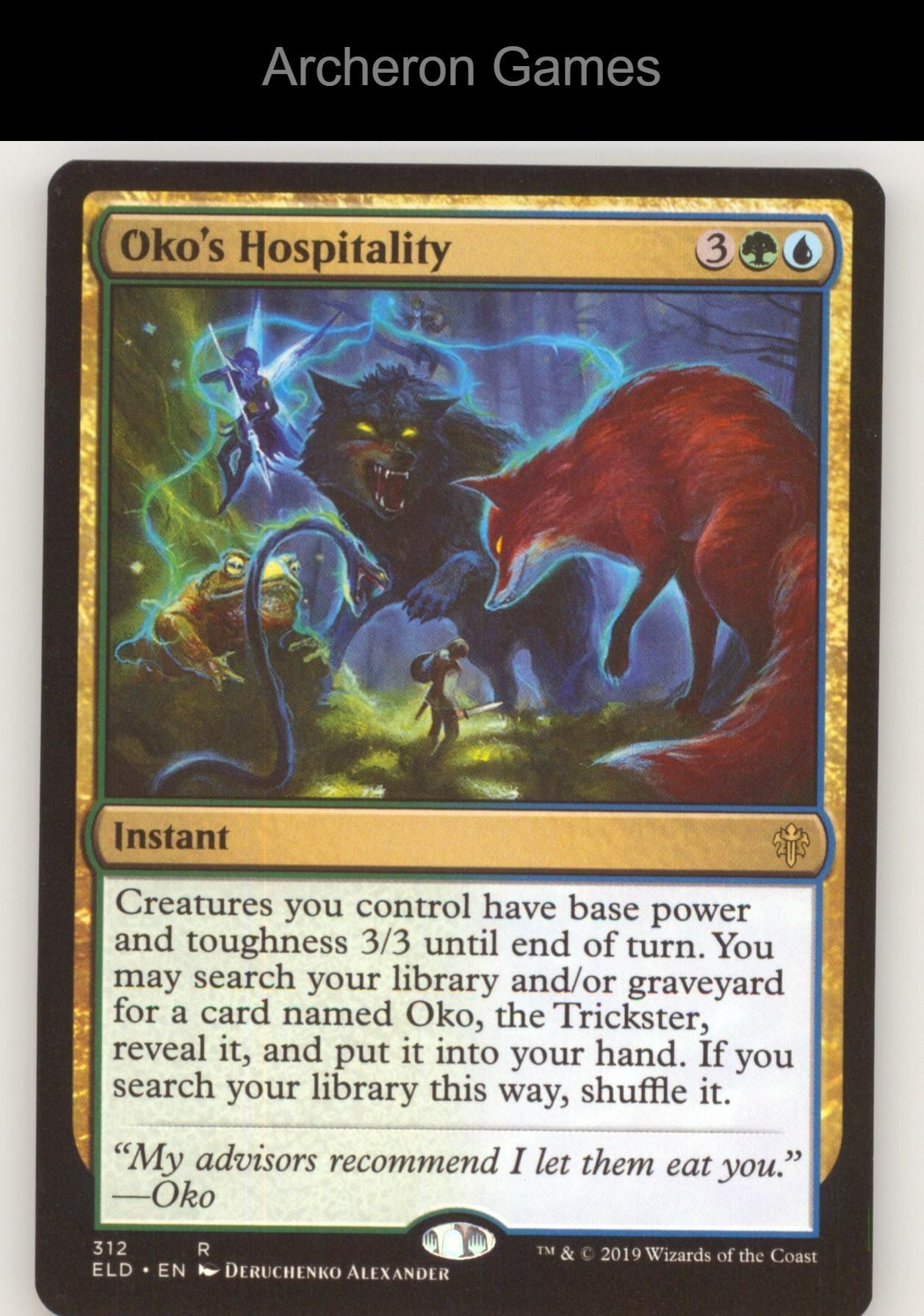Oko's Hospitality 312 R MTG Card Throne of Eldraine