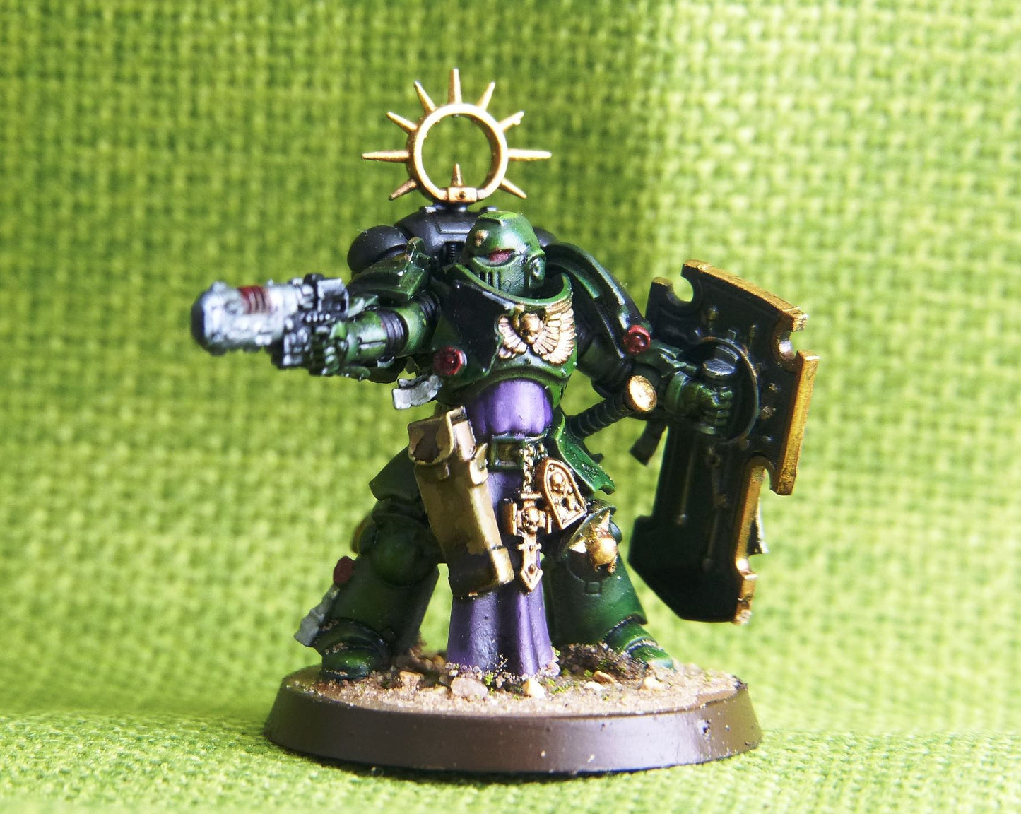Space Marine - Lieutenant with Storm Shield Painted - Warhammer AoS 40k #45