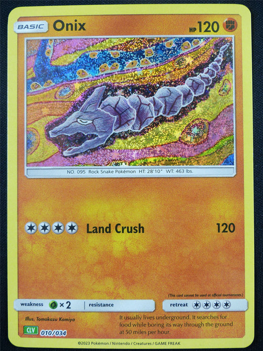 Onix 010/034 Holo CLV - Classic Pokemon Card #4BT