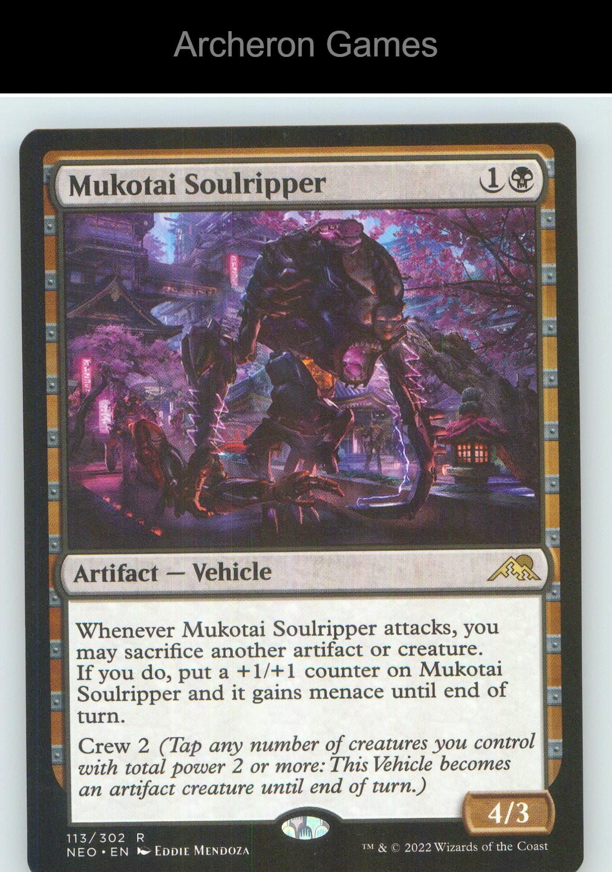 Mukotai Soulripper NEO 113 R MTG Card NM/EX+