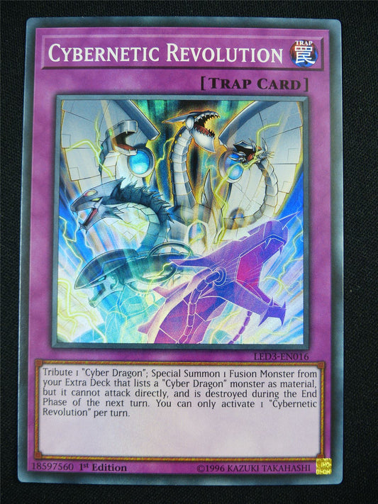 Cybernetic Revolution LED3 Super Rare - 1st ed Yugioh Card #2BM