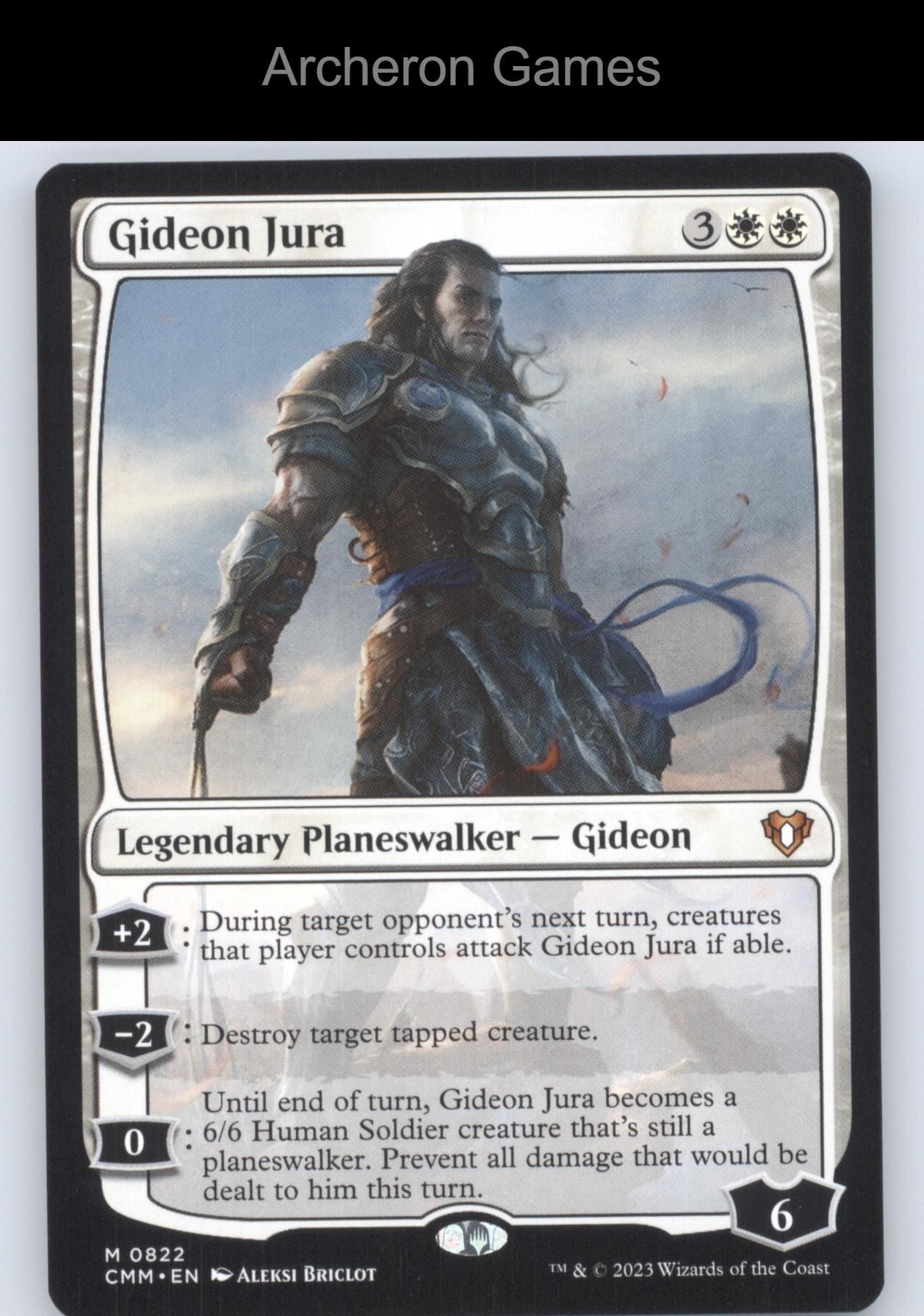 Gideon Jura 822 Mythic MTG Card Commander Masters