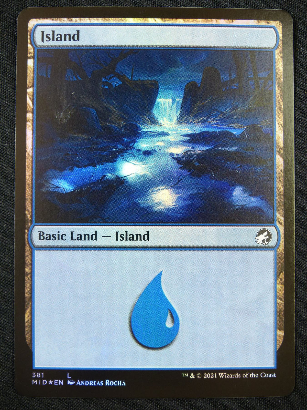 Island 381 Foil - Mtg Card #22A