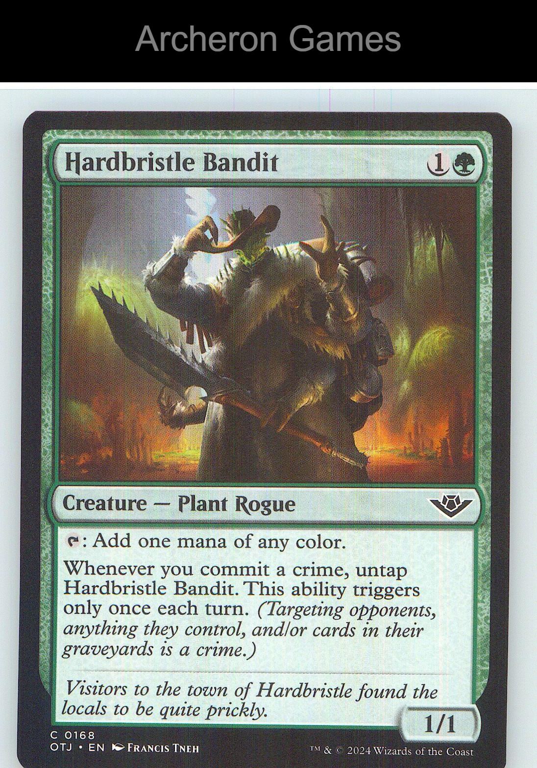 Hardbristle Bandit OTJ 168 C MTG Card NM/EX+