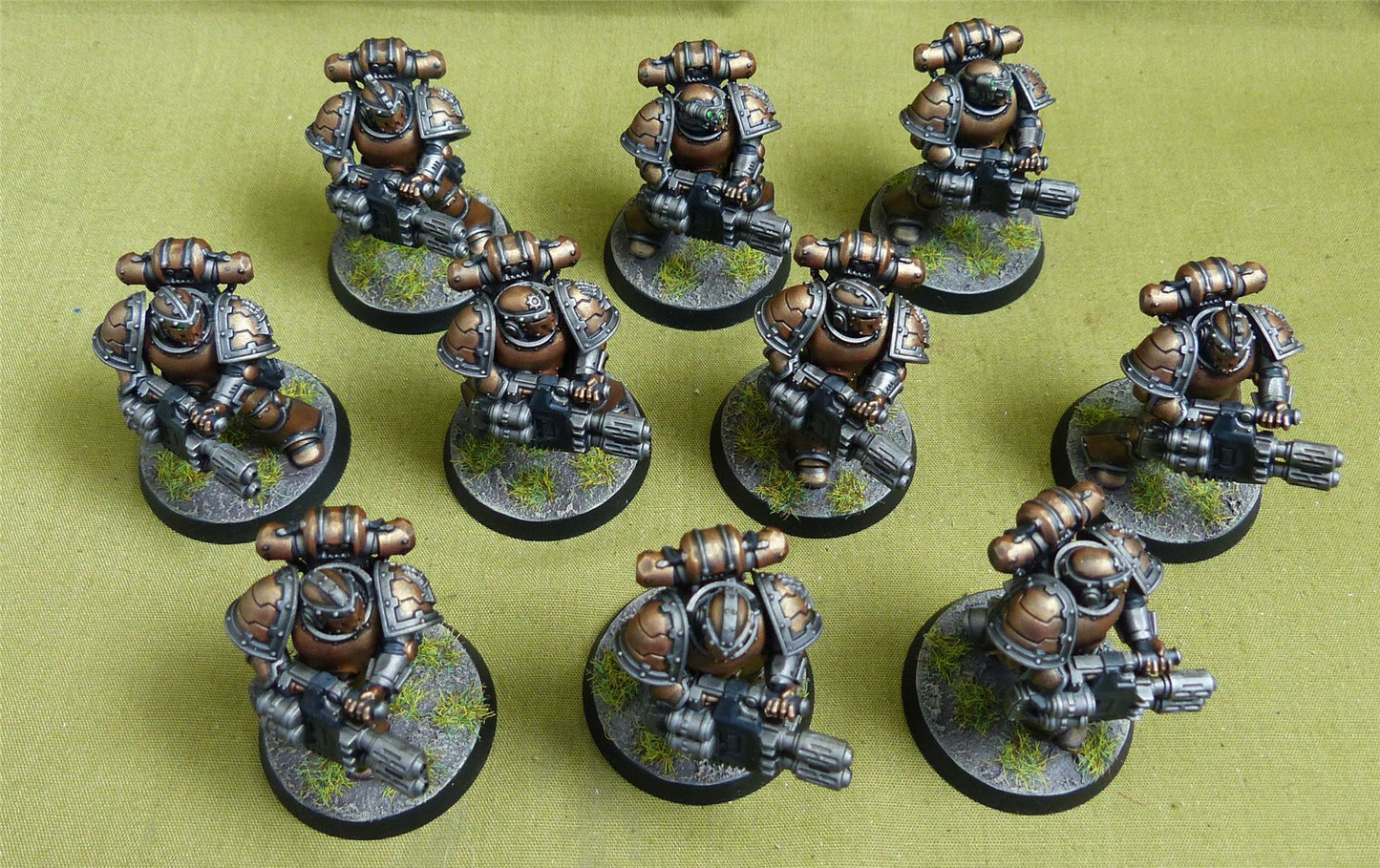MKIII Tactical Squad with Upgrades set of 10 painted - Iron Hands - Warhammer Horus Heresy #2M5