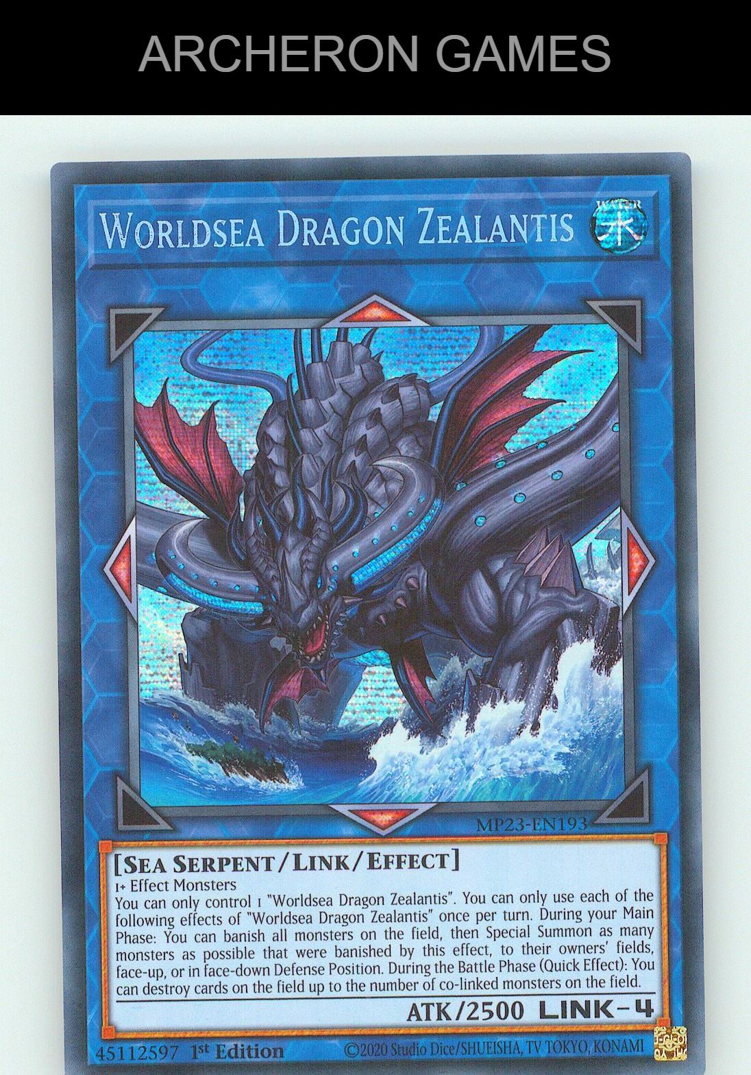 Worldsea Dragon Zealantis SEC YUGIOH Card