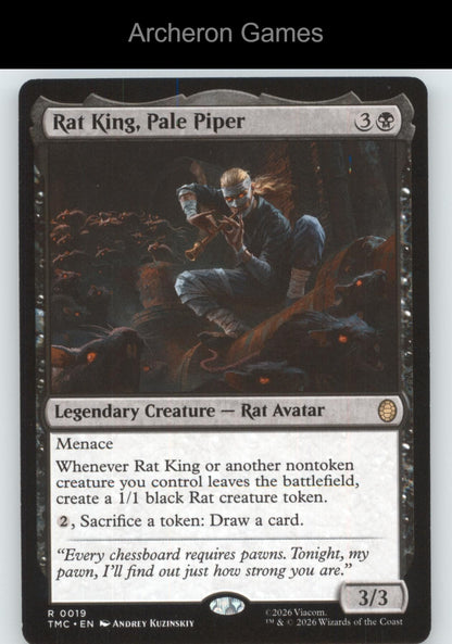 Rat King, Pale Piper TMC 19 R MTG Card Commander: Teenage Mutant Ninja Turtles