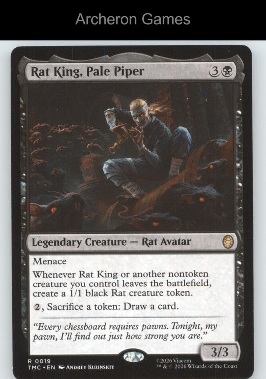 Rat King, Pale Piper TMC 19 R MTG Card Commander: Teenage Mutant Ninja Turtles