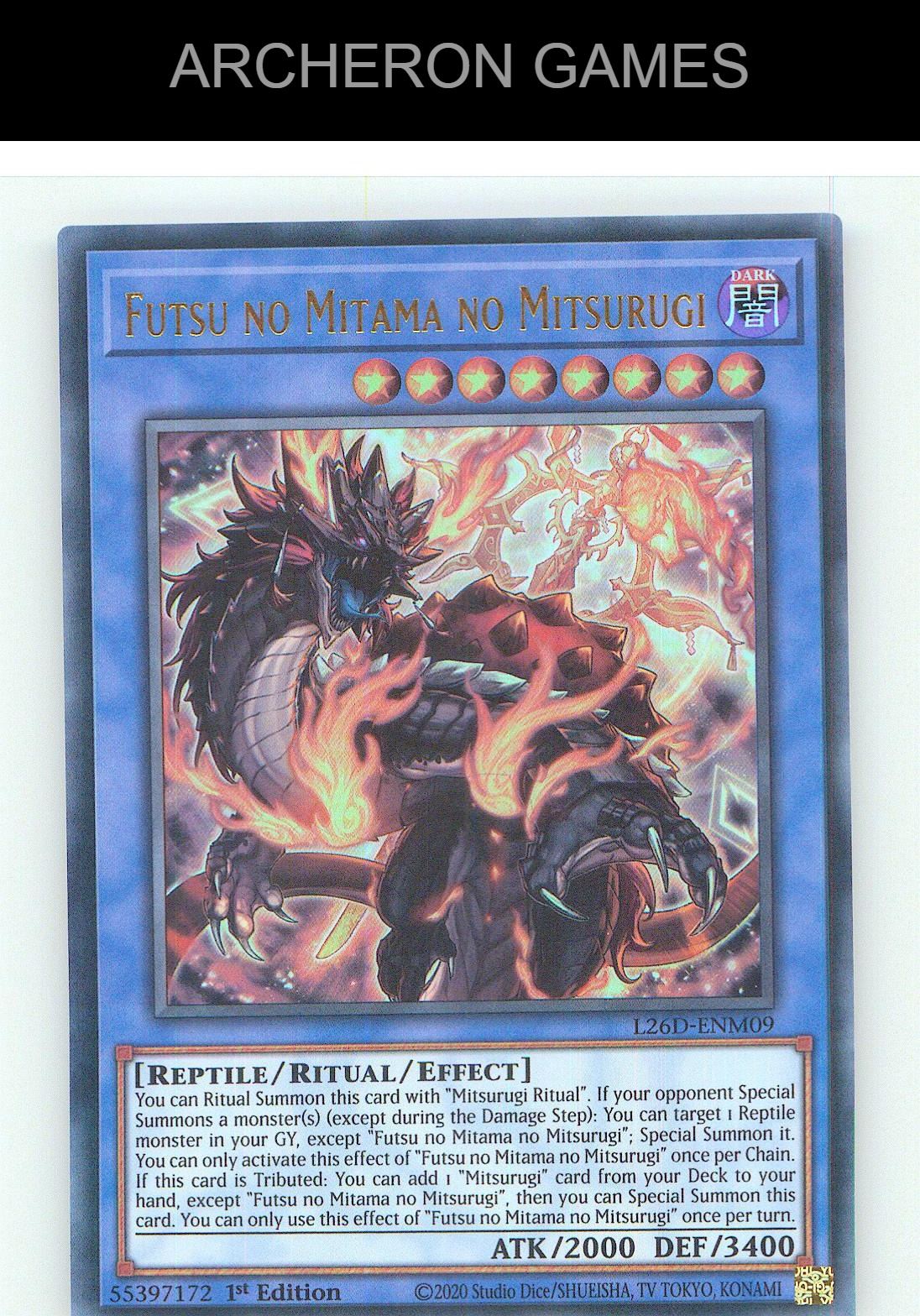 Futsu no Mitama no Mitsurugi Ultra Rare YUGIOH Card 1st Edition