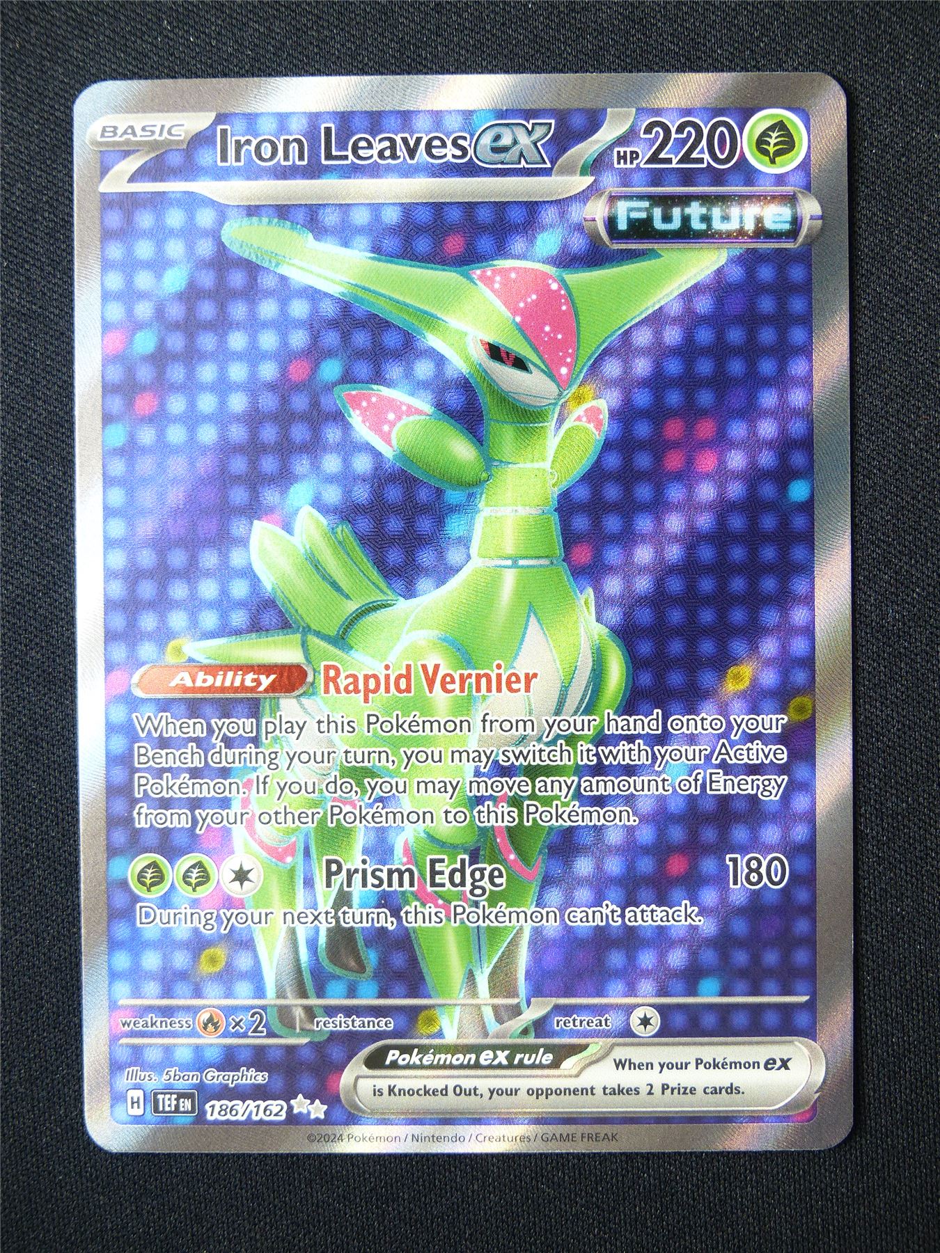 Iron Leaves EX 186/162 Textured Holo - Pokemon Card #5TT