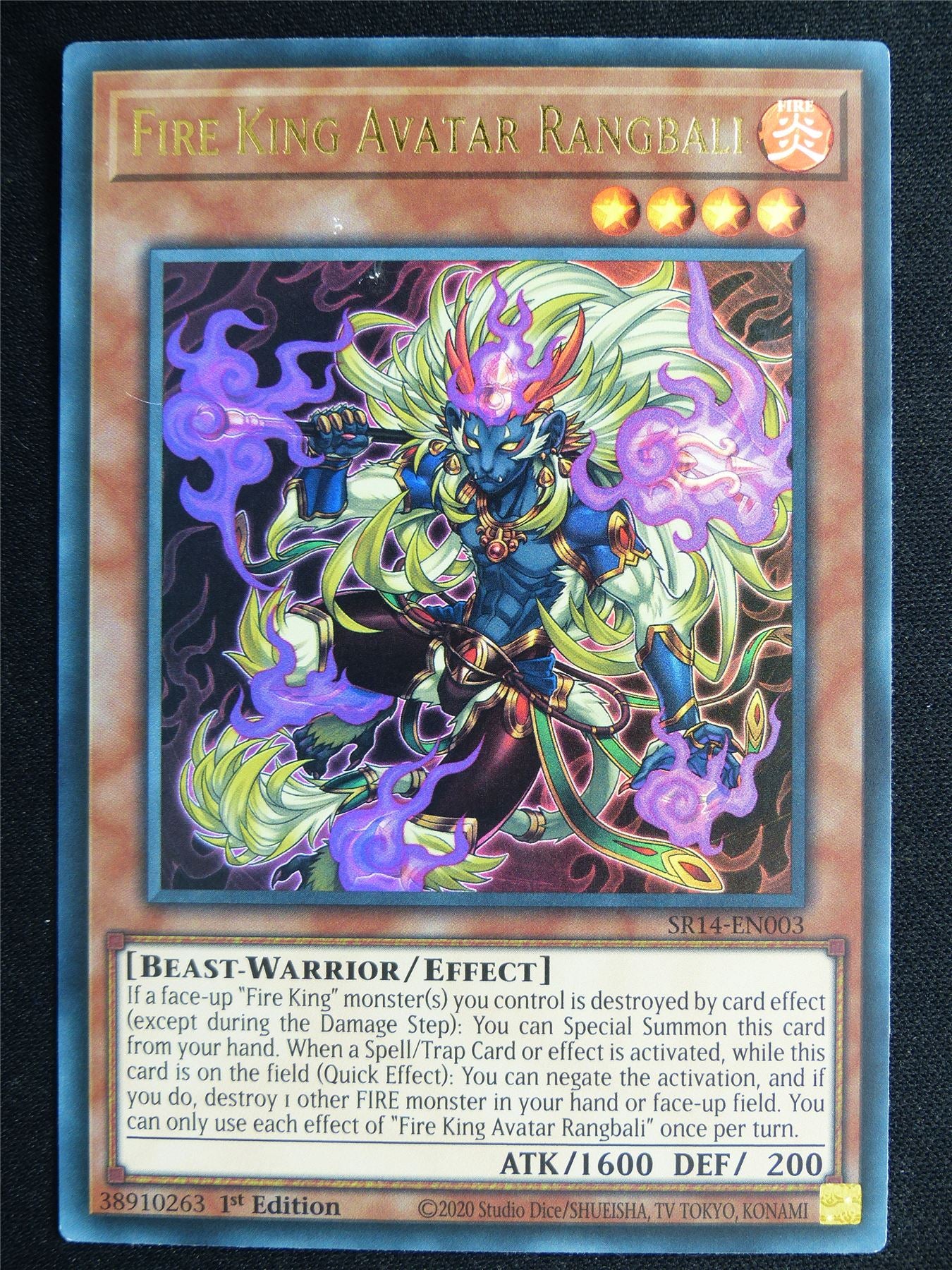Fire King Avatar Rangbali SR14 Ultra Rare - 1st ed Yugioh Card #4SP