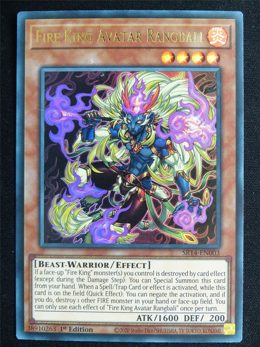 Fire King Avatar Rangbali SR14 Ultra Rare - 1st ed Yugioh Card #4SP