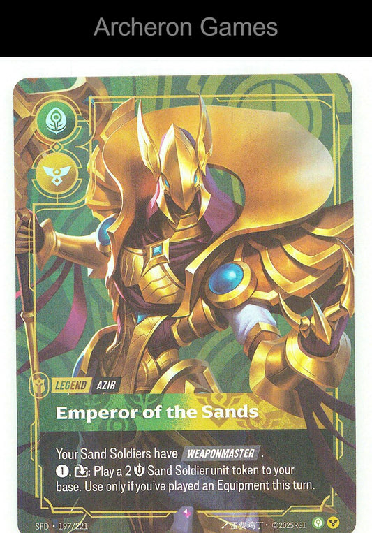 Azir - Emperor of the Sands SFD 197/221 R Spiritforged Riftbound Card
