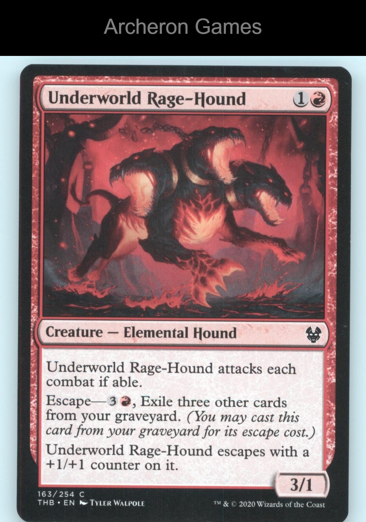 Underworld Rage-Hound 163 C MTG Card Theros Beyond Death
