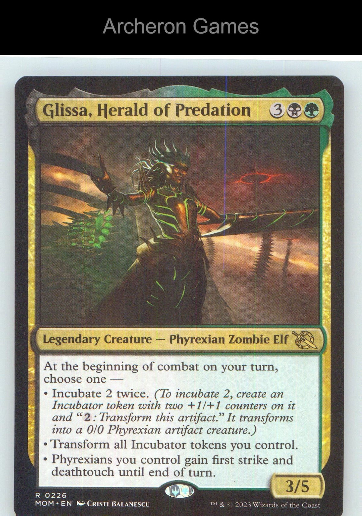 Glissa, Herald of Predation MOM 226 R MTG Card NM/EX+