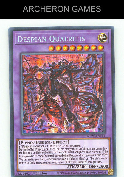 Despian Quaeritis SEC YUGIOH Card