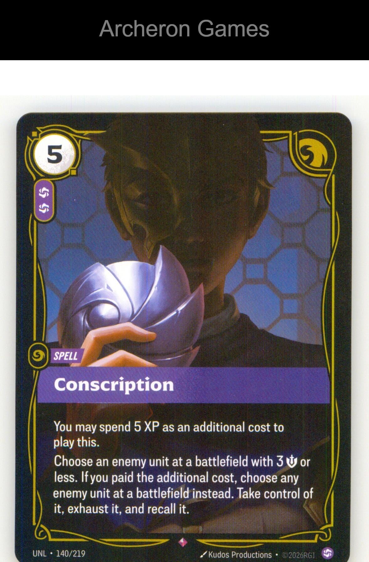 Conscription UNL 140/219 R Unleashed Riftbound Card