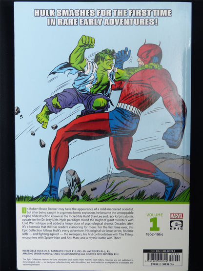 The Incredible HULK: Man or Monster? - Epic Collection Volume 1 - Marvel Graphic Softback #33X