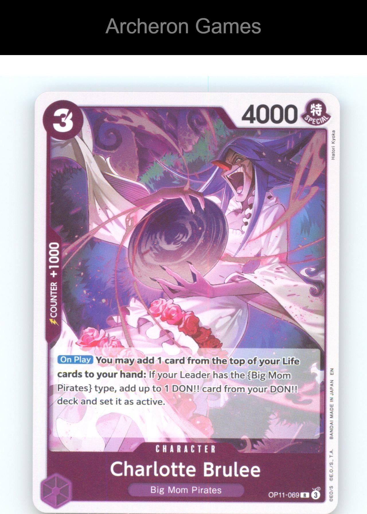 Charlotte Brulee OP11-069 R One Piece Card NM/EX+ Foil