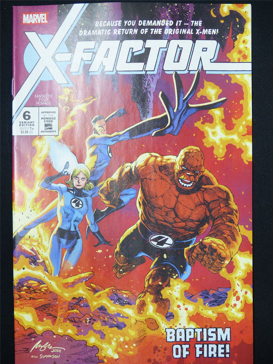 X-FACTOR #6 Fantastic Four Homage Variant - B&B Feb 2025 Marvel Comic #67B