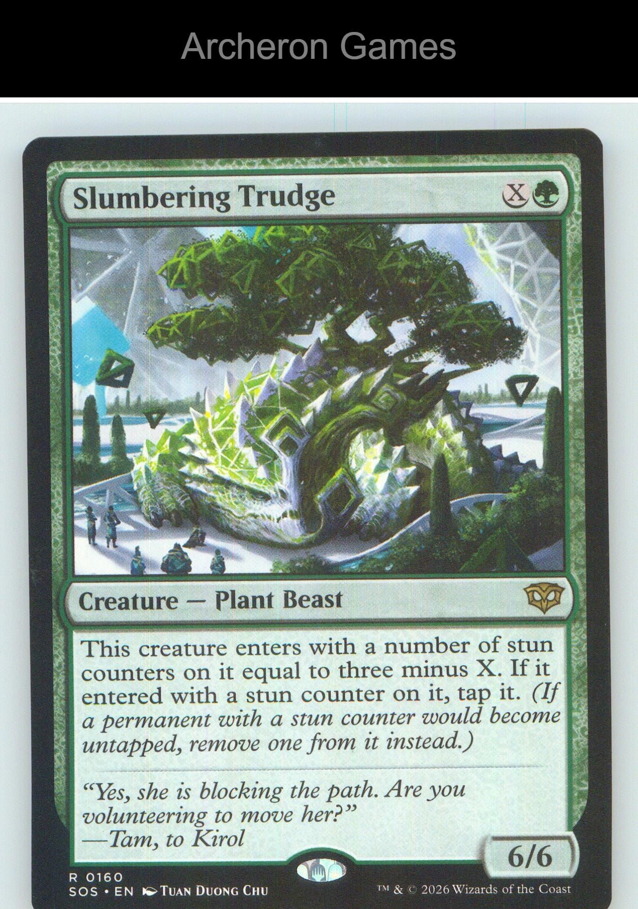 Slumbering Trudge SOS 160 R MTG Card NM/EX+
