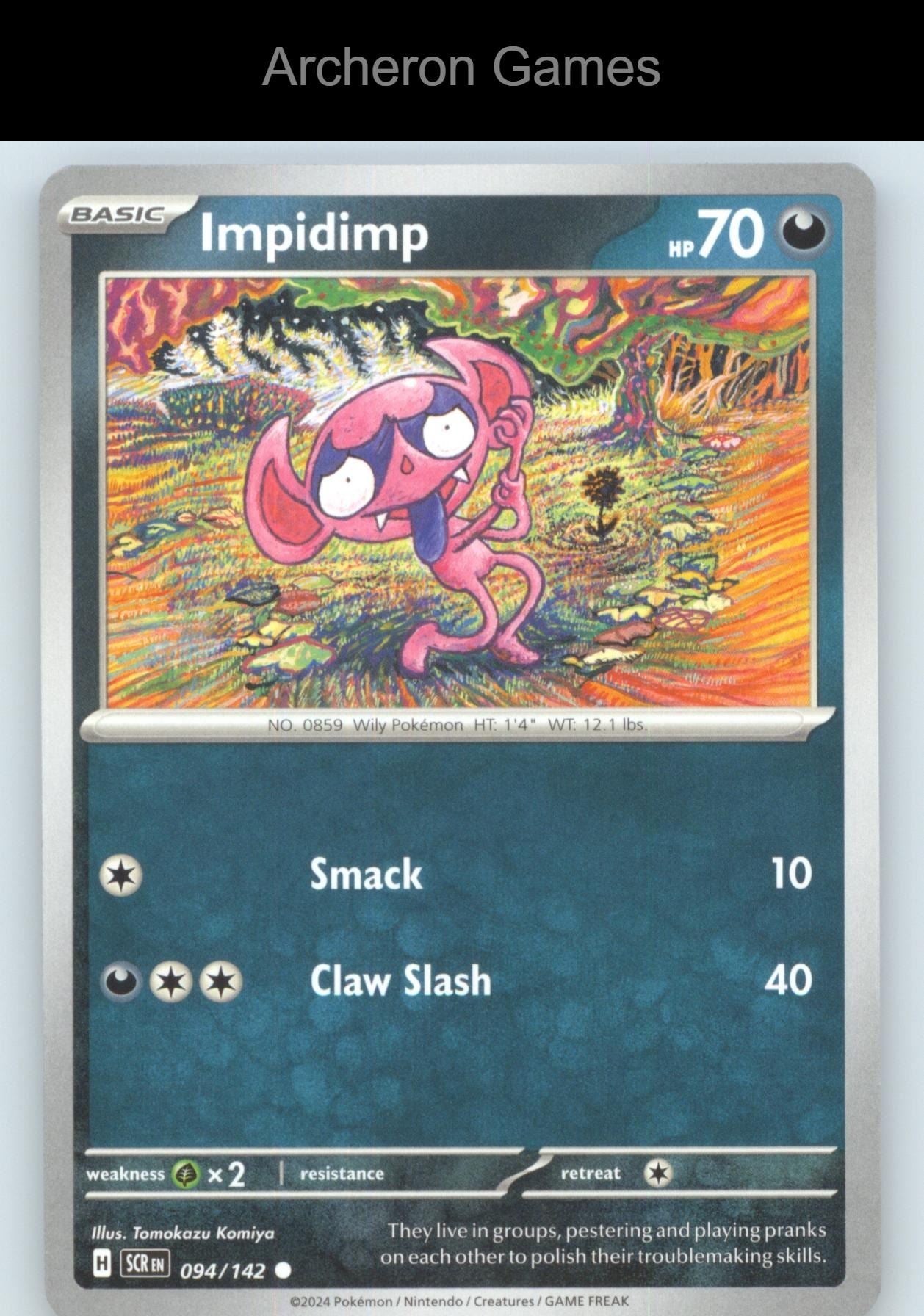 Pokemon Card Impidimp SCR 94/142 C Stellar Crown