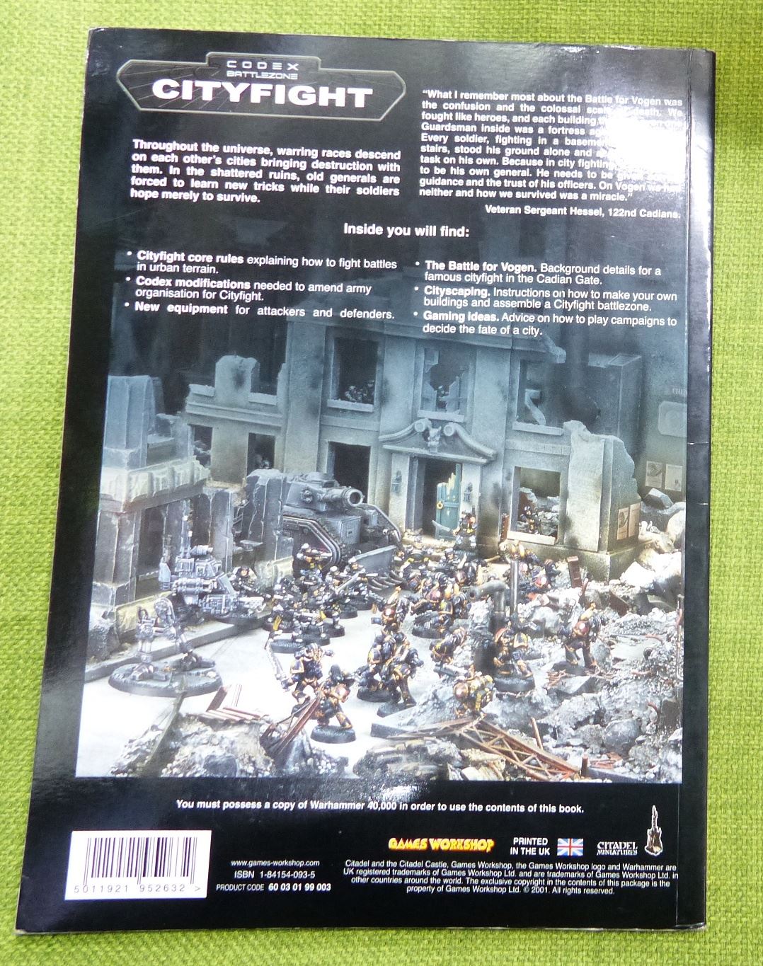 Codex Battlezone - City Fight Softback Book 2001 - Warhammer AoS 40k #91