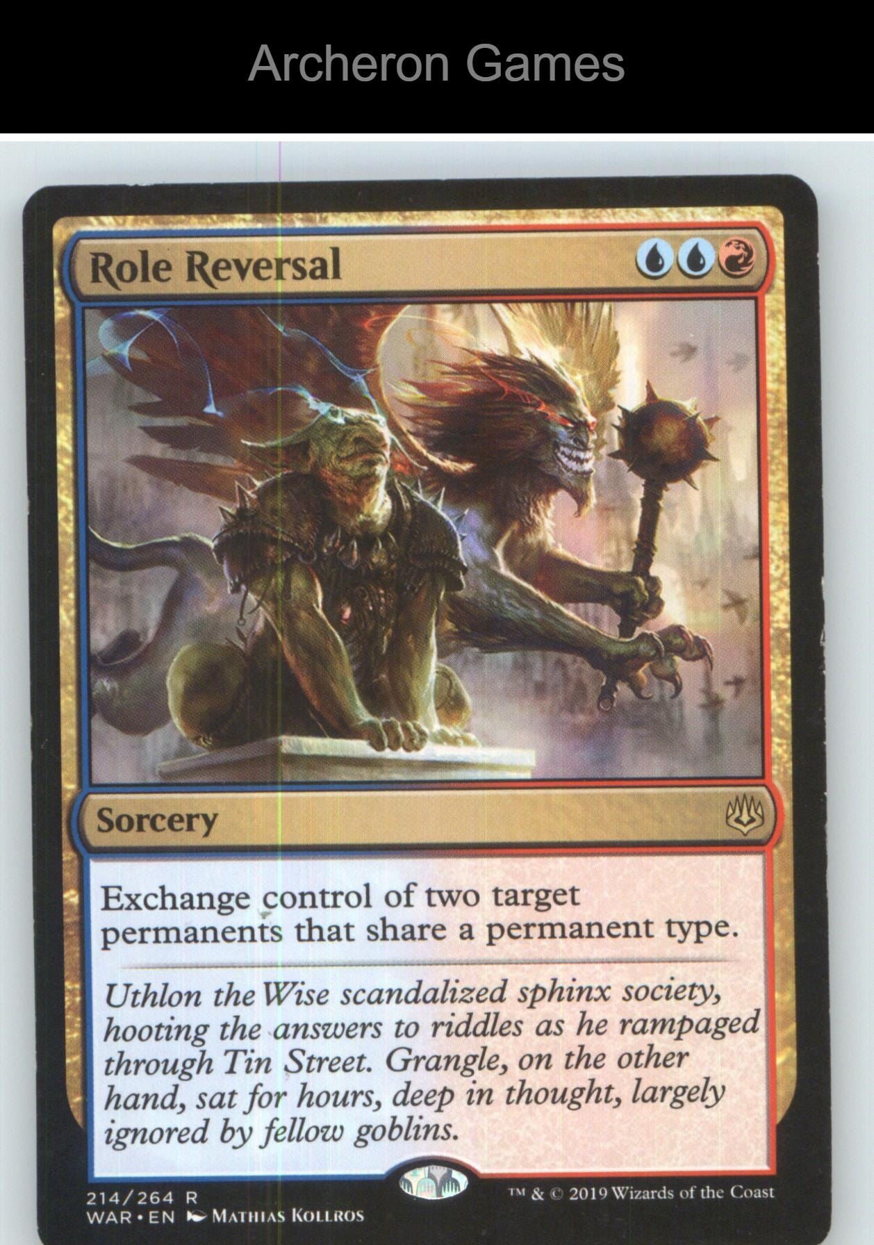 Role Reversal WAR 214 R MTG Card NM/EX+