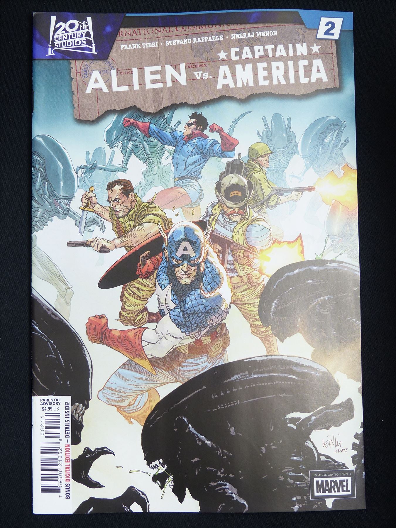 ALIEN vs Captain America #2 - Feb 2026 Marvel Comic #HV