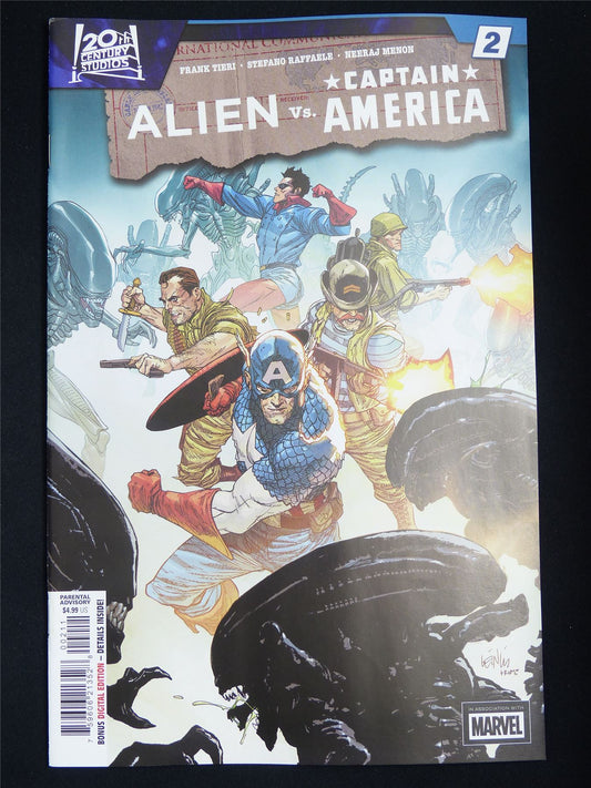 ALIEN vs Captain America #2 - Feb 2026 Marvel Comic #HV