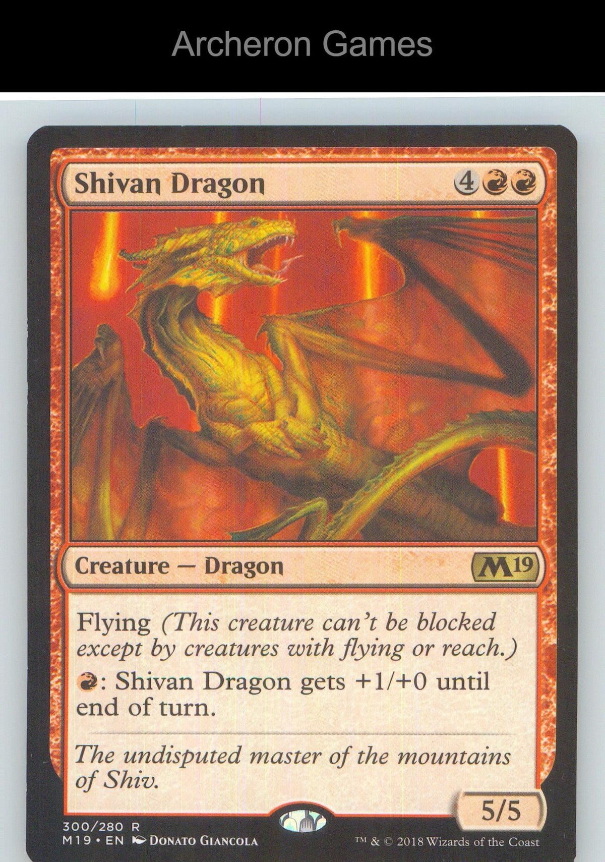 Shivan Dragon M19 300 R MTG Card NM/EX+