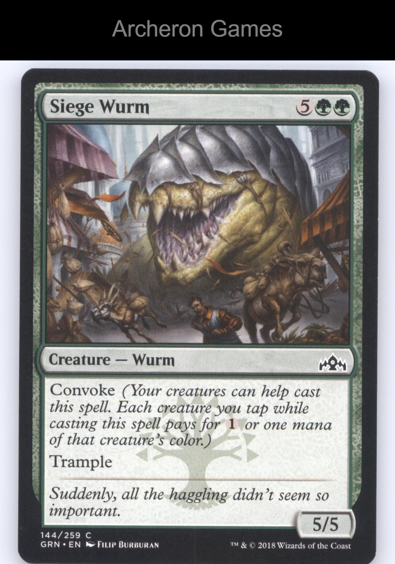 Siege Wurm 144 C MTG Card Guilds of Ravnica