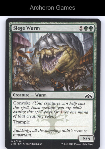 Siege Wurm 144 C MTG Card Guilds of Ravnica
