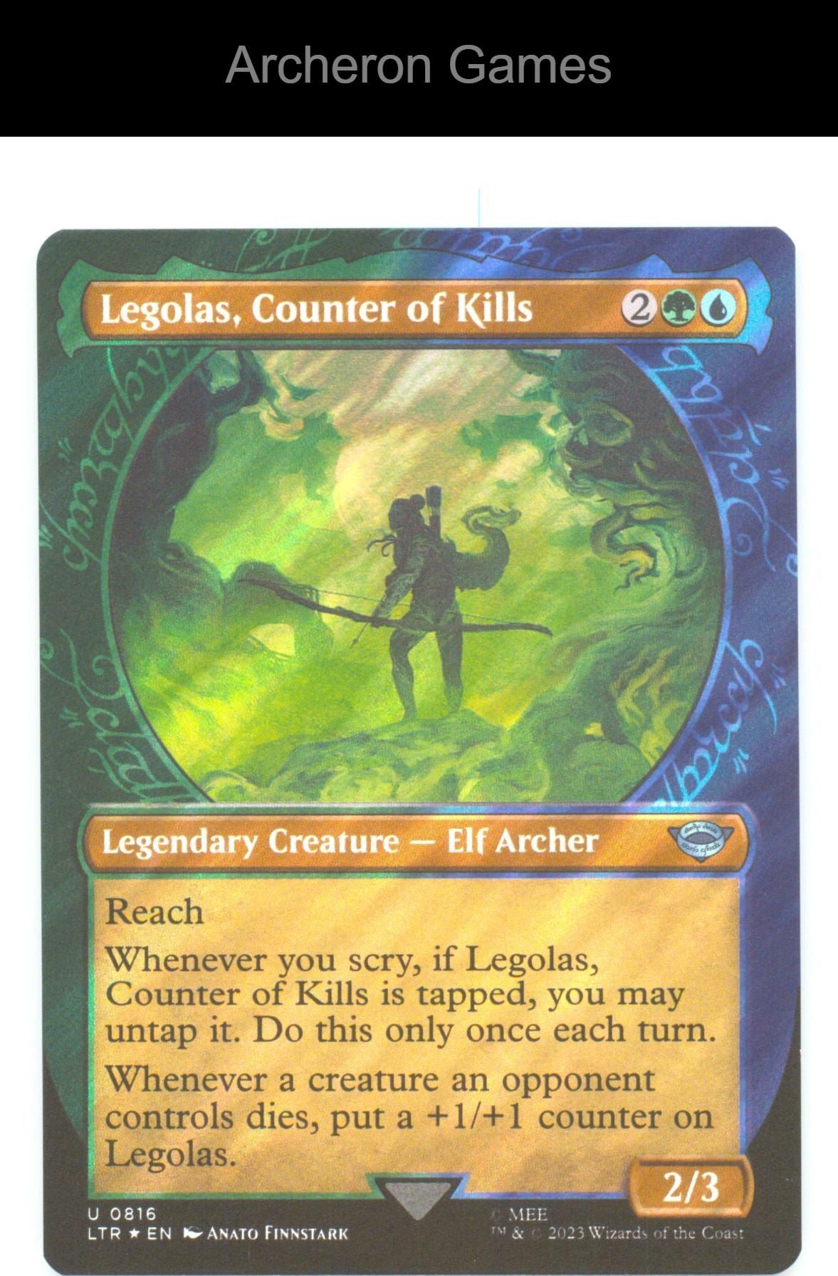 Legolas, Counter of Kills (Showcase) (Surge Foil) LTR 816 UC MTG Card NM/EX+