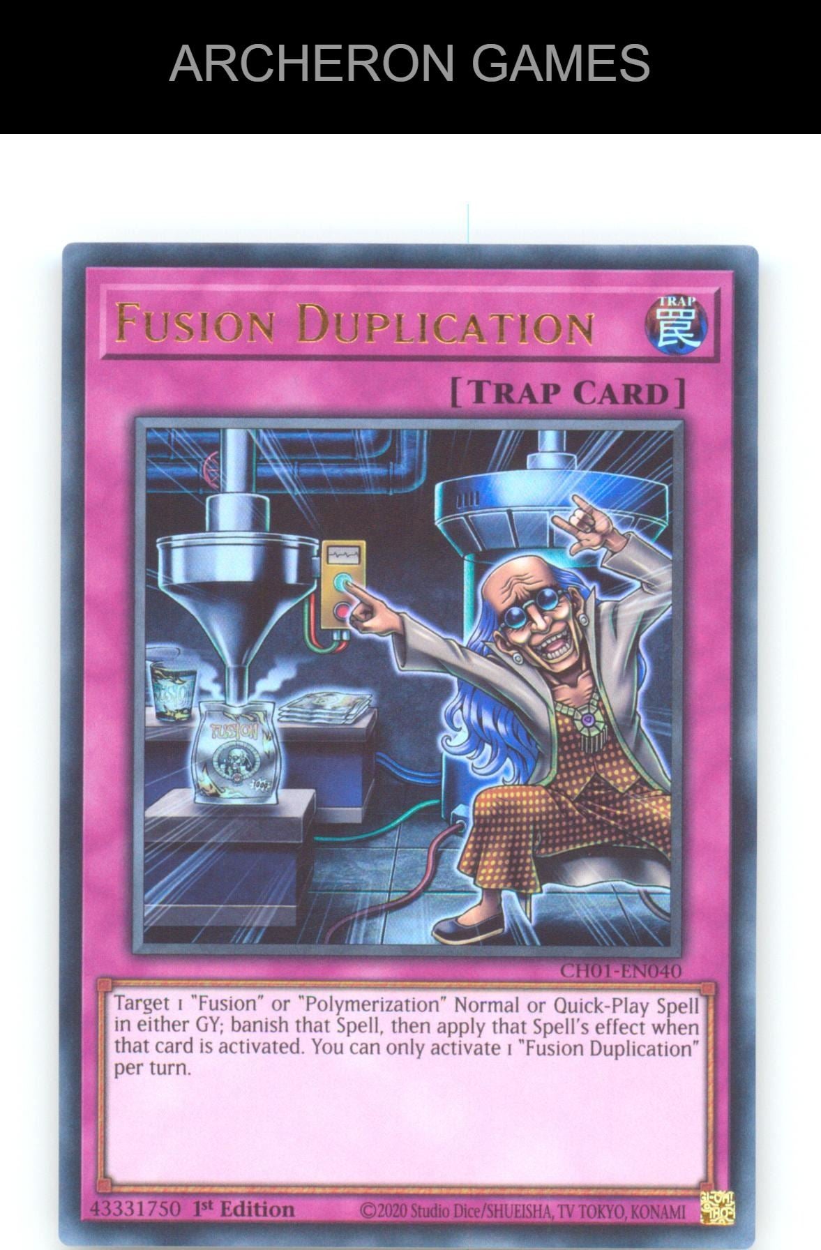Fusion Duplication Ultra Rare YUGIOH Card 1st Edition