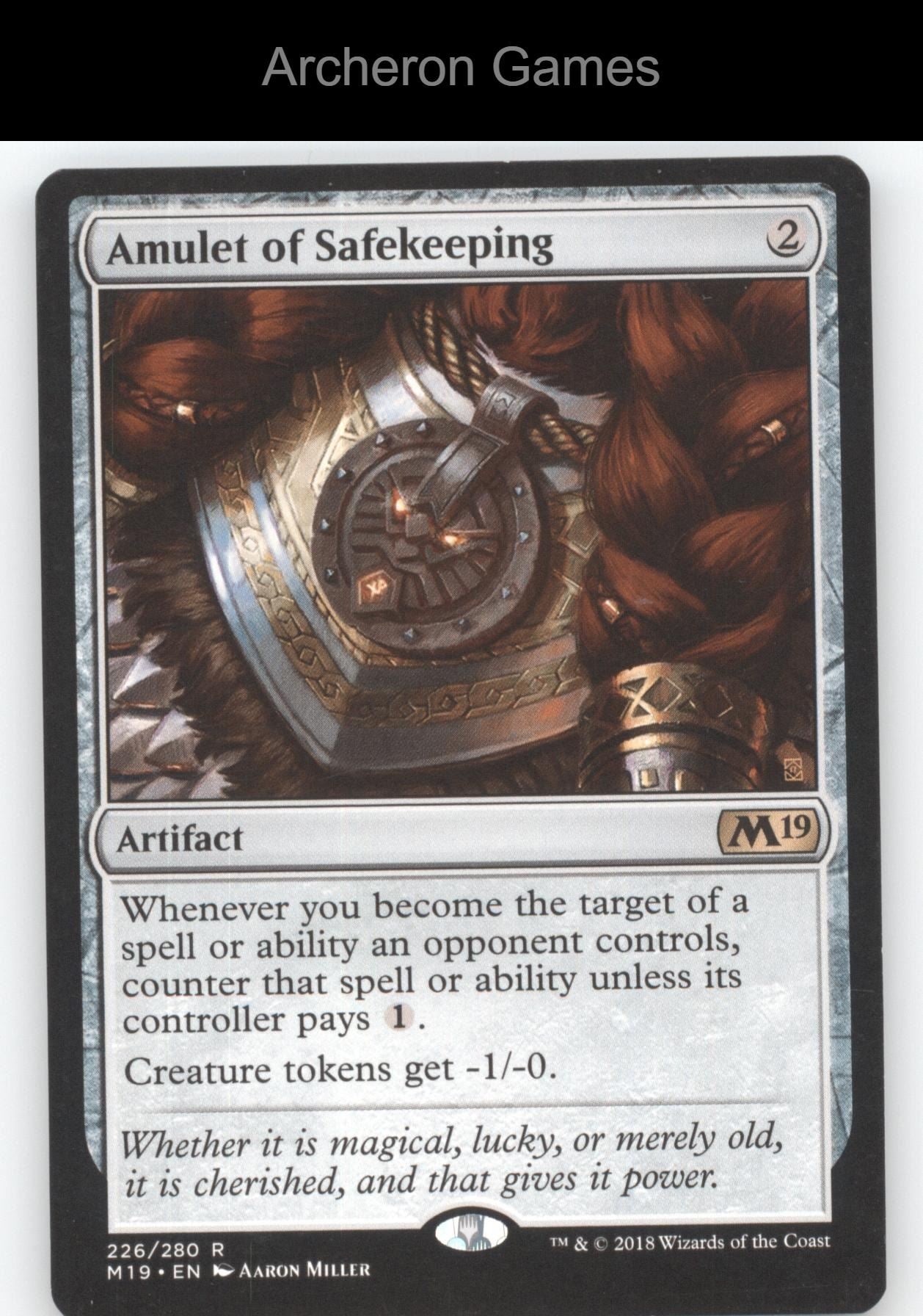 Amulet of Safekeeping 226 R MTG Card Core Set 2019