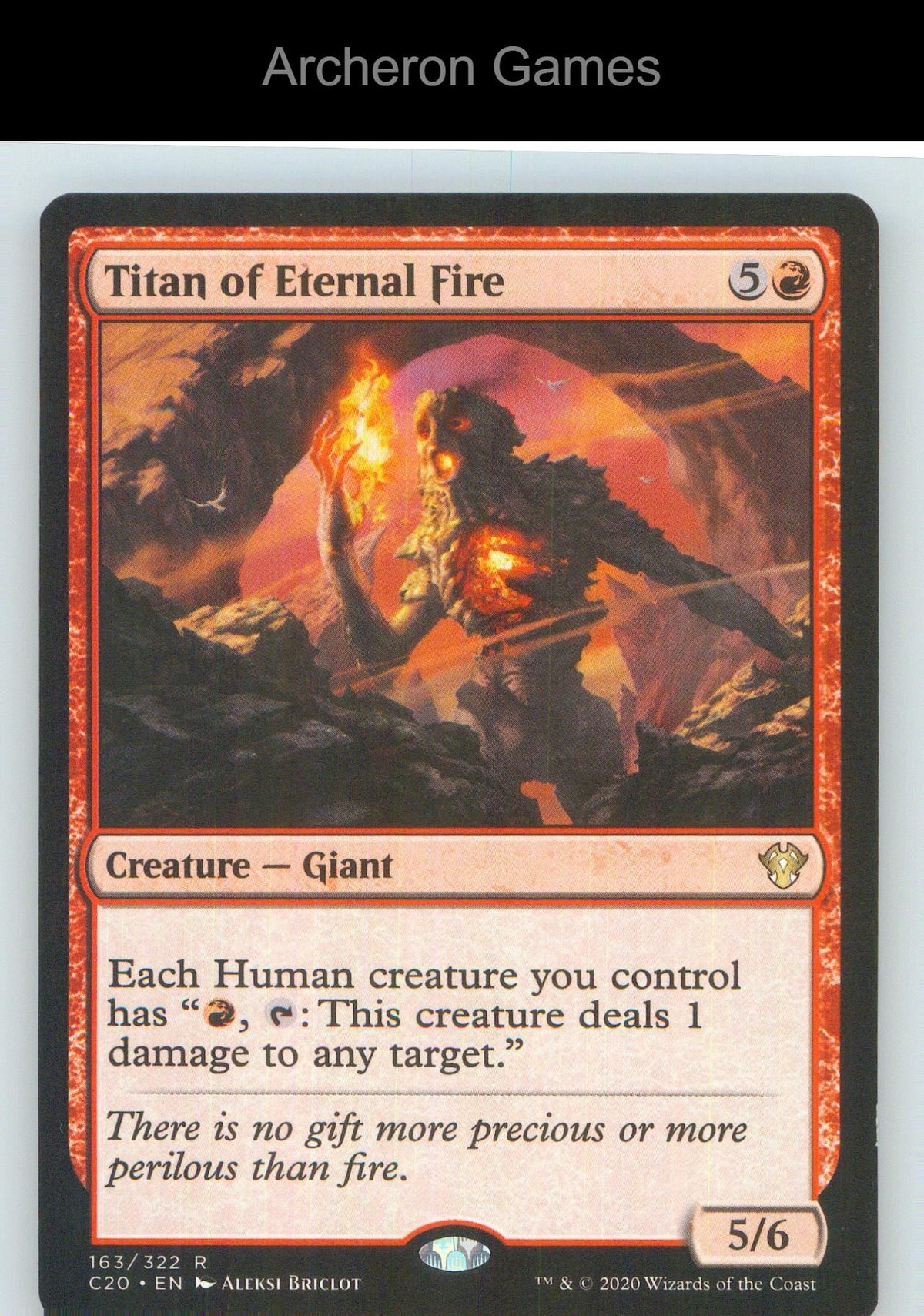 Titan of Eternal Fire C20 163 R MTG Card NM/EX+