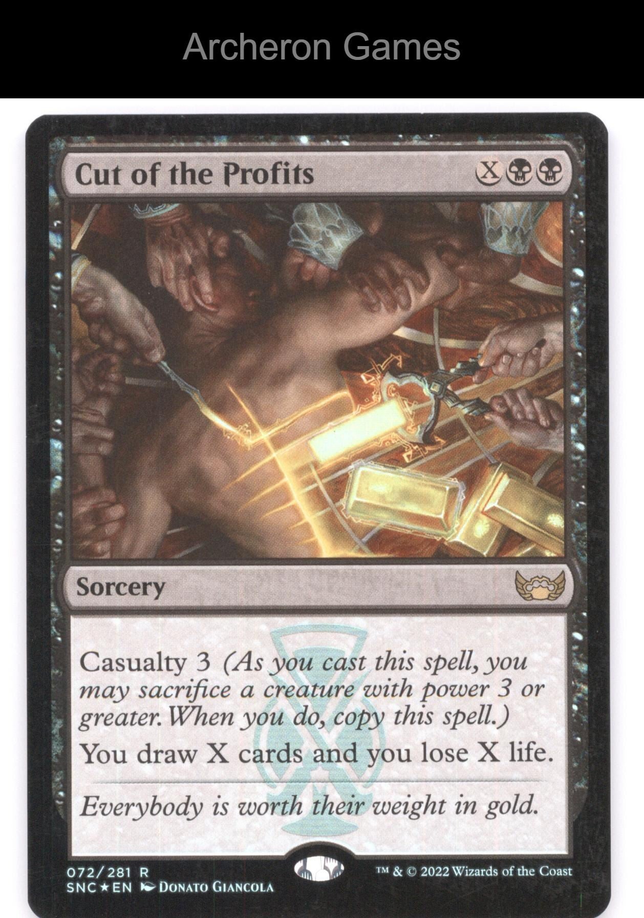 Cut of the Profits 72 R MTG Card Streets of New Capenna