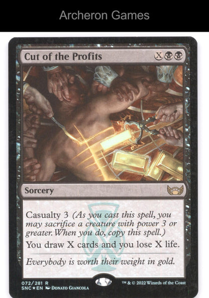 Cut of the Profits 72 R MTG Card Streets of New Capenna