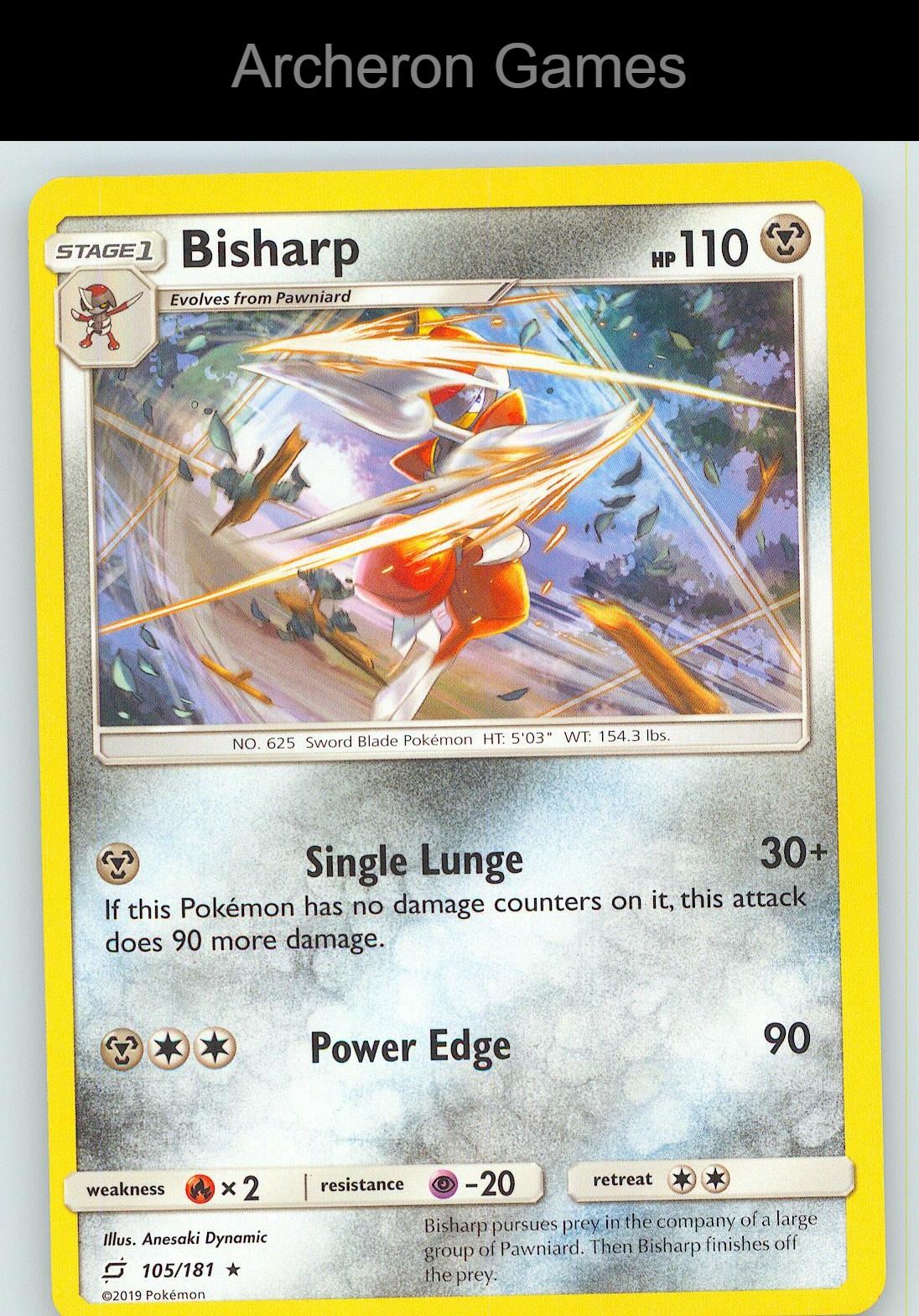 Pokemon Card Bisharp TEU 105/181 R Team Up